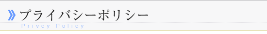 プライバシーポリシー